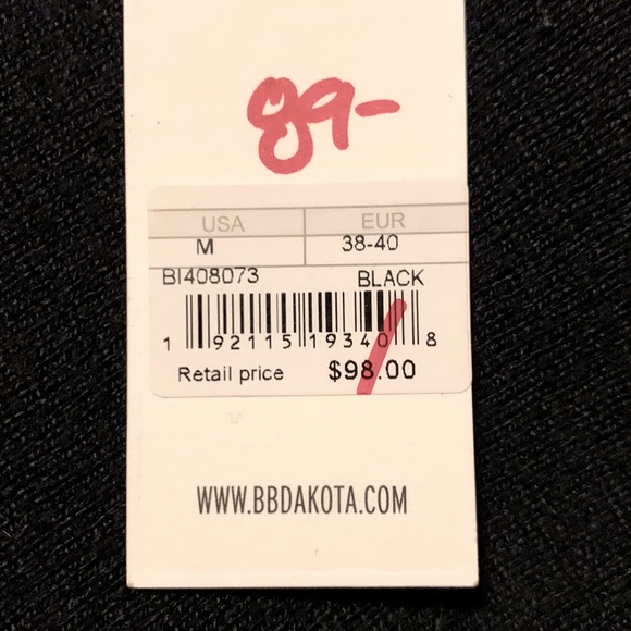 Bb Dakota long sleeve ruffled mini dress, black, size M - Picture 6 of 6